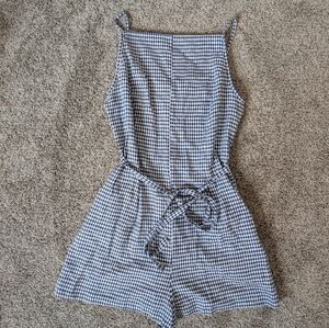 Caroline Constad Blue Checkered Romper